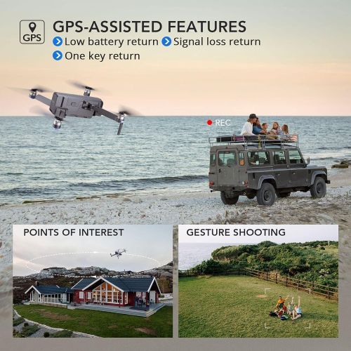  Ruko F11GIM Drones with Camera for Adults, 2-Axis Gimbal 4K EIS Camera, 2 Batteries 56Mins Flight Time,Brushless Motor, 5GHz FPV Transmission, GPS Auto Return Home, 5times Zoom No