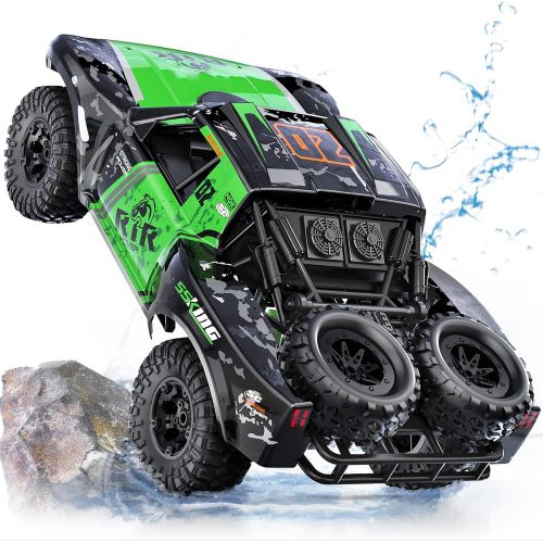  Ruko C11 Amphibious RC Cars 1:10 Scale Large Monster Truck, 2.4 GHz Waterproof Remote Control Car, 4WD Off Road Vehicle with 2 Rechargeable Batteries for 40 Mins Play, Gift for Adu