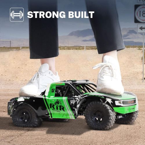  Ruko C11 Amphibious RC Cars 1:10 Scale Large Monster Truck, 2.4 GHz Waterproof Remote Control Car, 4WD Off Road Vehicle with 2 Rechargeable Batteries for 40 Mins Play, Gift for Adu