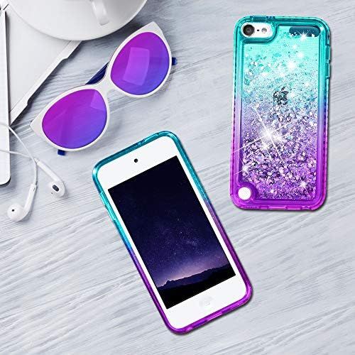  [아마존베스트]iPod Touch 5 6 7 Case, iPod Touch Case 5th 6th 7th Generation for Girls, Ruky Quicksand Series Glitter Flowing Liquid Floating Bling Diamond Flexible TPU Cute Case for iPod Touch 5