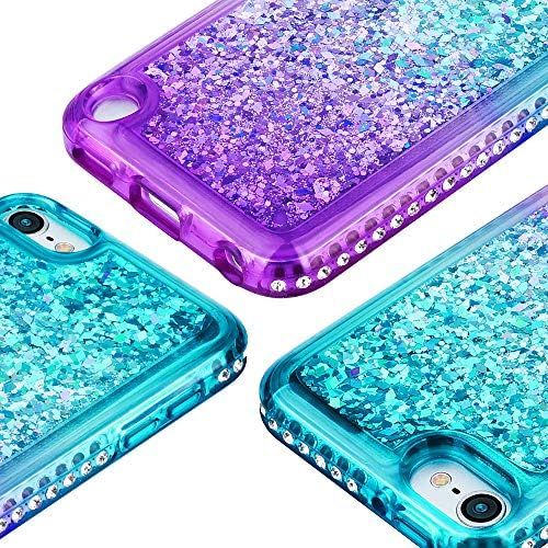  [아마존베스트]iPod Touch 5 6 7 Case, iPod Touch Case 5th 6th 7th Generation for Girls, Ruky Quicksand Series Glitter Flowing Liquid Floating Bling Diamond Flexible TPU Cute Case for iPod Touch 5