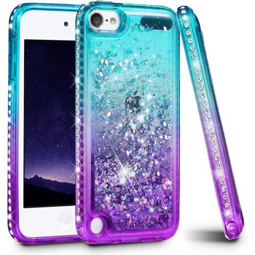  [아마존베스트]iPod Touch 5 6 7 Case, iPod Touch Case 5th 6th 7th Generation for Girls, Ruky Quicksand Series Glitter Flowing Liquid Floating Bling Diamond Flexible TPU Cute Case for iPod Touch 5