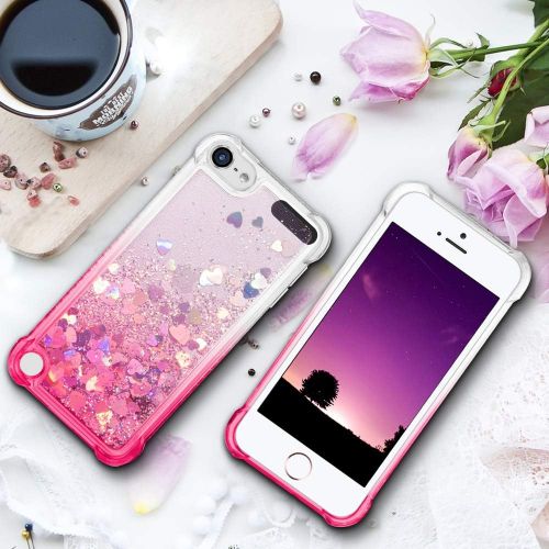  [아마존베스트]iPod Touch 7th 6th 5th Generation Case, iPod Touch 7 6 5 Case, Ruky [Gradient Quicksand Series] Glitter Flowing Liquid Floating Flexible TPU Girls Case for iPod Touch 7 6 5 (Gradie