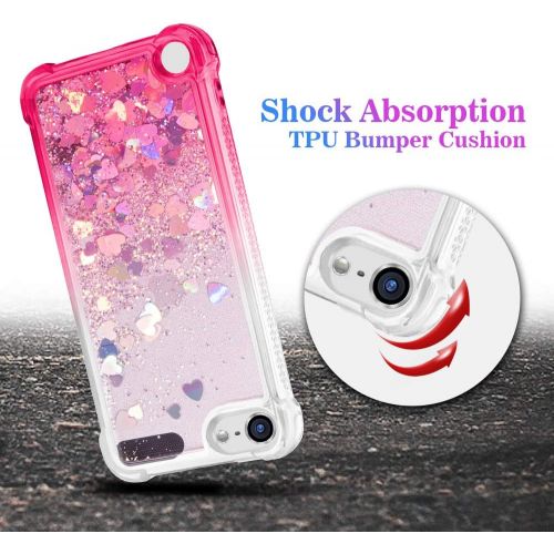  [아마존베스트]iPod Touch 7th 6th 5th Generation Case, iPod Touch 7 6 5 Case, Ruky [Gradient Quicksand Series] Glitter Flowing Liquid Floating Flexible TPU Girls Case for iPod Touch 7 6 5 (Gradie