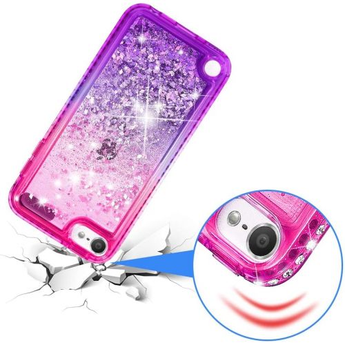  [아마존베스트]iPod Touch 5 6 7 Case, iPod Touch Case 5th 6th 7th Generation for Girls, Ruky Quicksand Series Glitter Flowing Liquid Floating Bling Diamond Flexible TPU Cute Case for iPod Touch 5