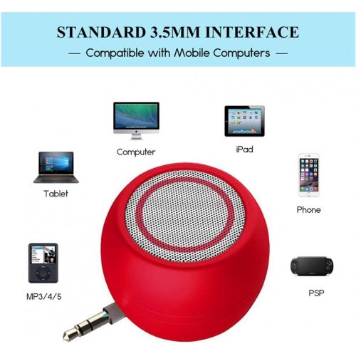  [아마존베스트]Rumfo Mini Phone Speaker Portable Wireless Plug in Speaker with 3.5mm Aux Audio Jack Rechargeable Plug and Play Clear Bass Speaker Universal for Cell Phone iPad MP3 MP8 Tablet Comp