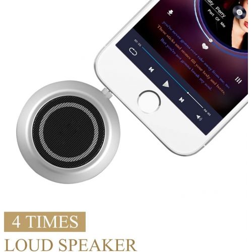  [아마존베스트]Rumfo Mini Phone Speaker Portable Wireless Plug in Speaker with 3.5mm Aux Audio Jack Rechargeable Plug and Play Clear Bass Speaker Universal for Cell Phone iPad MP3 MP8 Tablet Comp