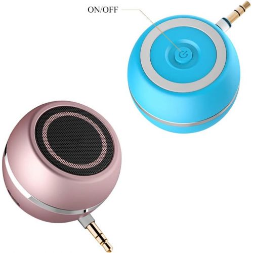  Rumfo Mini Phone Speaker Portable Line-in Speakers with 3.5mm Aux Audio Jack Rechargeable Plug and Play Clear Bass Speaker Universal for Cell Phone iPad MP3 MP4 Tablet Computer (Ro