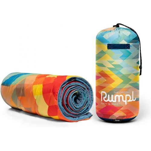  Rumpl The Original Puffy Printed Outdoor Camping Blanket for Traveling, Picnics, Beach Trips, Concerts Geo, 1-Person