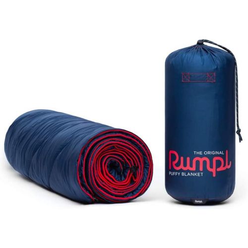  Rumpl The Original Puffy Printed Outdoor Camping Blanket for Traveling, Picnics, Beach Trips, Concerts Deepwater, 1-Person