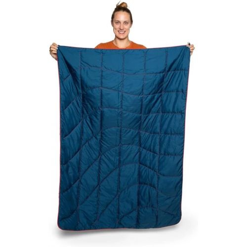  Rumpl The NanoLoft Puffy Blanket Indoor Outdoor Camping Blanket for Traveling, Picnics, Beach Trips, Concerts Pyro Tri-Fade, Travel