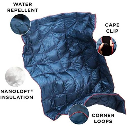  Rumpl The NanoLoft Puffy Blanket Indoor Outdoor Camping Blanket for Traveling, Picnics, Beach Trips, Concerts Pyro Tri-Fade, Travel