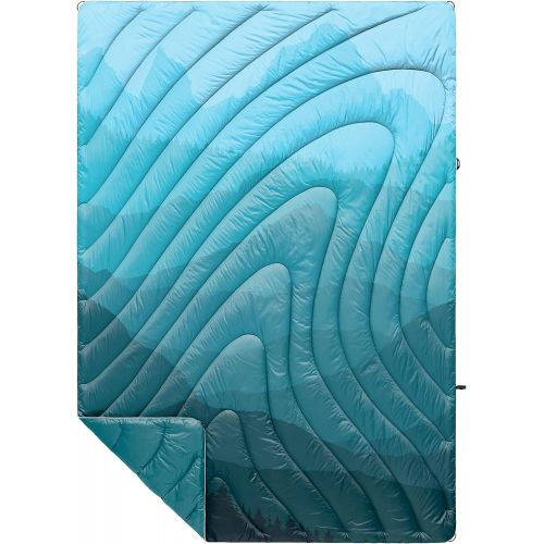  Rumpl The Original Puffy Printed Outdoor Camping Blanket for Traveling, Picnics, Beach Trips, Concerts Sierra Spring Fade, 1-Person