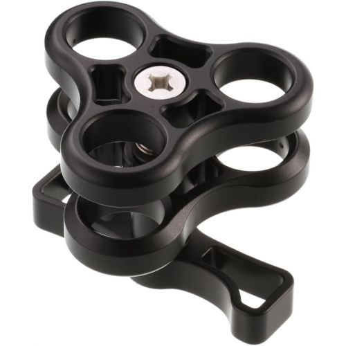  Run Shuangyu 3 Hole Ball Clamp Mount for Underwater Diving Housing Video Sport GoPro Camera Arm Tray Light