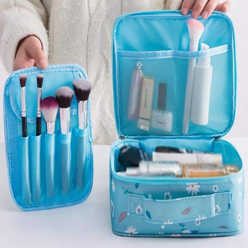  Rungoi Makeup Train Cases Professional Travel Makeup Bag Cosmetic Cases Organizer Portable Storage Bag for Cosmetics Makeup Brushes Toiletry Travel Accessories