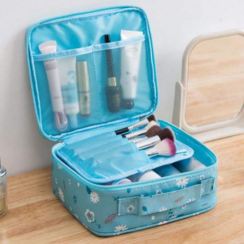  Rungoi Makeup Train Cases Professional Travel Makeup Bag Cosmetic Cases Organizer Portable Storage Bag for Cosmetics Makeup Brushes Toiletry Travel Accessories