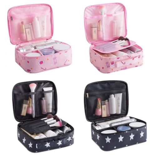  Rungoi Makeup Train Cases Professional Travel Makeup Bag Cosmetic Cases Organizer Portable Storage Bag for Cosmetics Makeup Brushes Toiletry Travel Accessories