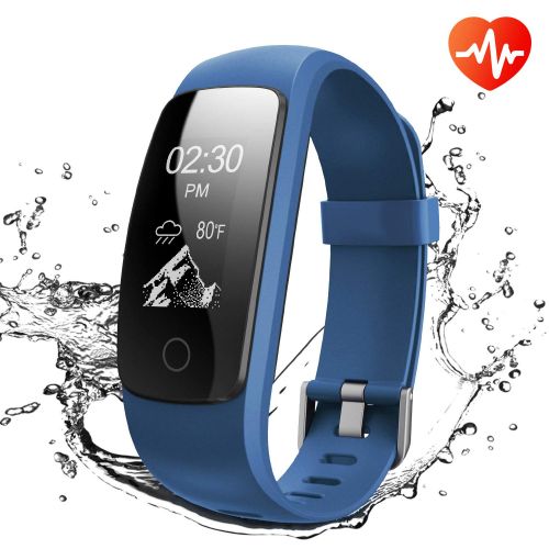  Fitness Armband, Runme Fitness Tracker mit Herzfrequenz und Schlafmonitor, Aktivitatstracker mit Schritt und Kalorienzahler, GPS Tracker, IP67 Wasserdichtes Sportband fuer Android/I