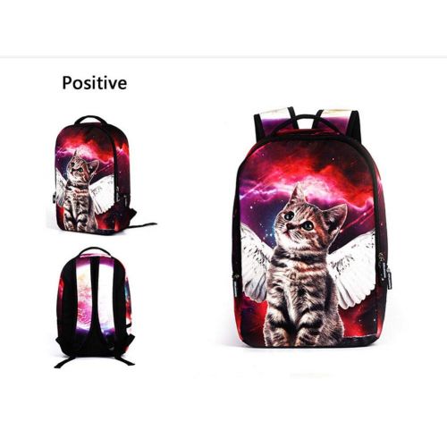  Running Tiger Runningtiger Unique Animal Print Lightweight Childrens School Backpacks for Kids Boys Girls Students Schoolbags (Red cat)