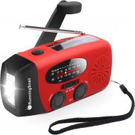 [아마존 핫딜] [Upgraded Version] RunningSnail Emergency Hand Crank Self Powered AM/FM NOAA Solar Weather Radio with LED Flashlight, 1000mAh Power Bank for iPhone/Smart Phone