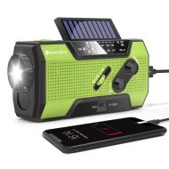 RunningSnail Solar Crank NOAA Weather Radio for Emergency with AM/FM, Flashlight, Reading Lamp and 2000mAh Power Bank（Orange）: Home Audio & Theater