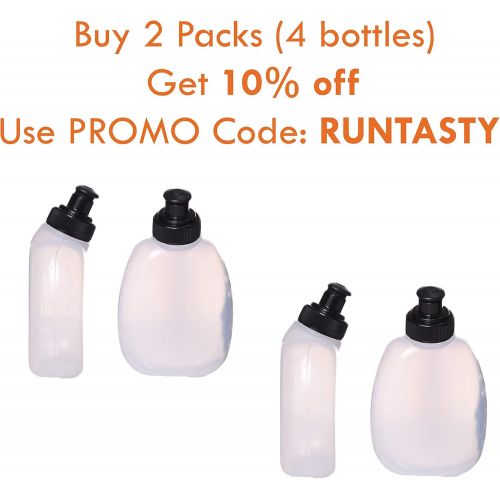  2x 10 oz BPA Free Water Bottles for the Runtasty Running Hydration Belt w/Touch Screen Cover! Full compatibility with most Running Fuel Belts and Fanny Packs on the Market!