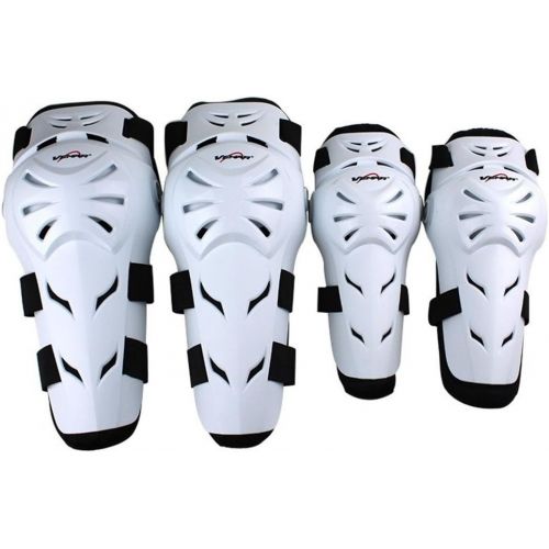  Runworld 4 pcs Motorcycle Motocross Cycling Elbow and Knee Pads Protection Shin Guards Body Armor Set Protective Gear For Adults