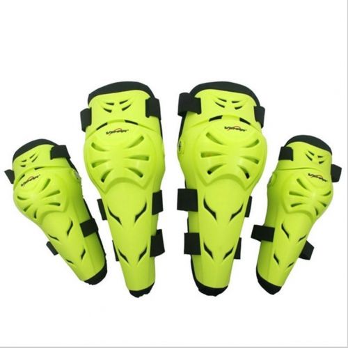  Runworld 4 pcs Motorcycle Motocross Cycling Elbow and Knee Pads Protection Shin Guards Body Armor Set Protective Gear For Adults