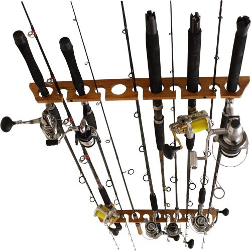  Rush Creek Creations 11 Fishing Rod Storage Rack for Wall/Garage