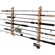 Rush Creek Creations 8 Fishing Rod Capacity Wall or Ceiling Garage Storage Rack