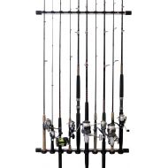 Rush Creek Creations All Weather Fishing Rod Storage Wall, Ceiling, or Garage Rack, Aluminum 10 Rod