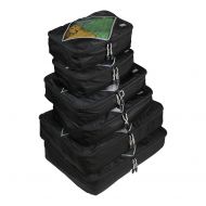 Rusoji Premium Packing Cube Travel Luggage Organizers - 6pc Various Size Set