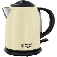 Russell Hobbs Kompakt-Wasserkocher Colours+ Creme, 1,0l, 2200W, Schnellkochfunktion, optimierte Ausgusstuelle, Wasserstandsanzeige, kleiner Reisewasserkocher, mini Teekocher 20194-7