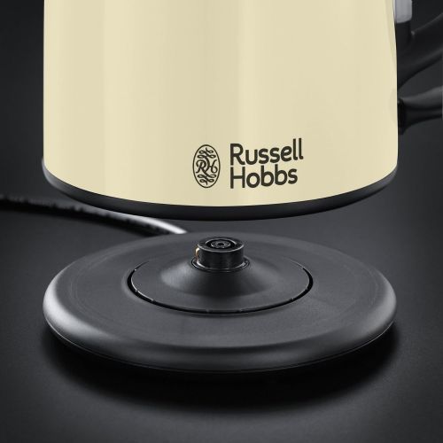  Russell Hobbs Kompakt-Wasserkocher Colours+ Creme, 1,0l, 2200W, Schnellkochfunktion, optimierte Ausgusstuelle, Wasserstandsanzeige, kleiner Reisewasserkocher, mini Teekocher 20194-7