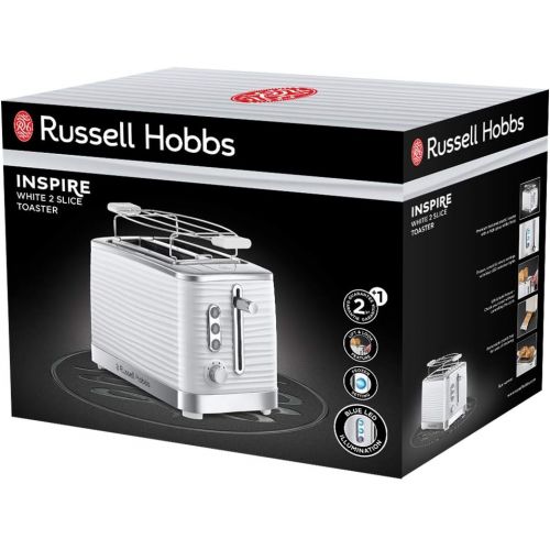  Russell Hobbs 24360-70 Wasserkocher Inspire White, 2400 Watt, 1.7l, Schnellkochfunktion, energiesparend, hochwertiger, strukturierter Hochglanz-Kunststoff, weiss & Hobbs 24370-56 T