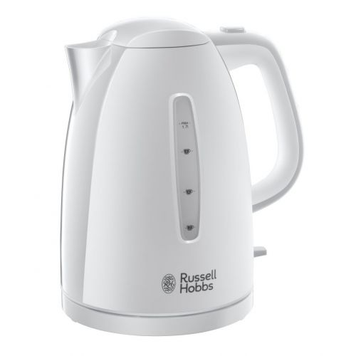  Russell Hobbs Wasserkocher Textures weiss, 1,7l, 2400W, Schnellkochfunktion, optimierte Ausgusstuelle, herausnehmbarer Kalkfilter, Teekocher 21270-70