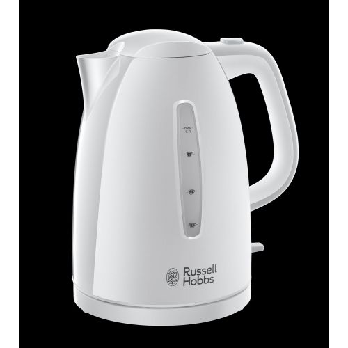  Russell Hobbs Wasserkocher Textures weiss, 1,7l, 2400W, Schnellkochfunktion, optimierte Ausgusstuelle, herausnehmbarer Kalkfilter, Teekocher 21270-70