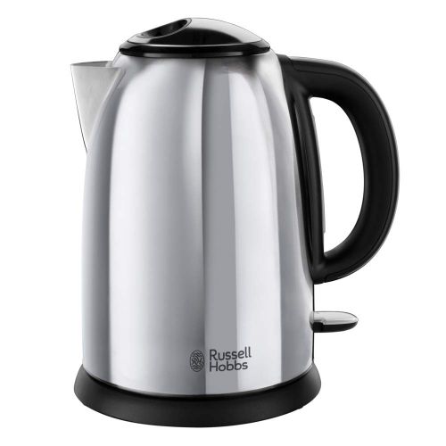  Russell Hobbs Wasserkocher, Victory, 1,7l, 2400W, Schnellkochfunktion, Edelstahl, optimierte Ausgusstuelle, herausnehmbarer Kalkfilter, Wasserstandsanzeige, Teekocher 23930-70