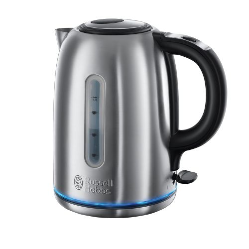  Russell Hobbs 20460-70 Wasserkocher Buckingham, sehr leise, Schnellkochfunktion, 1,7 l, 2.400 W, gebuerstetes Edelstahl