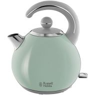 Russell Hobbs Wasserkocher Bubble gruen, 1,5l, 2300 Watt, abnehmbarer Deckel, herausnehmbarer Kalkfilter, Wasserstandsanzeige, retro, vintage Teekocher 24404-70