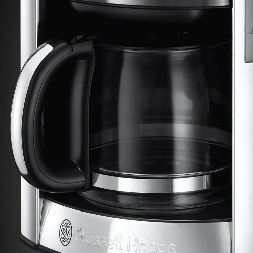  Russell Hobbs Digitale Kaffeemaschine Luna grau, programmierbarer Timer, bis 12 Tassen, 1,5l Glaskanne, 1000W, Warmhalteplatte, Abschaltautomatik, Filterkaffeemaschine 23241-56