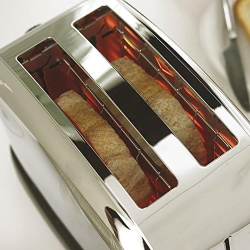  Russell Hobbs Toaster Victory, 2 extra breite Toastschlitze, 6 einstellbare Braunungsstufen + Auftaufunktion, Schnell-Toast-Technologie, 1670W, 23311-56, Edelstahl