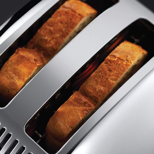  Russell Hobbs Toaster Victory, 2 extra breite Toastschlitze, 6 einstellbare Braunungsstufen + Auftaufunktion, Schnell-Toast-Technologie, 1670W, 23311-56, Edelstahl