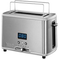 Russell Hobbs Mini Toaster, digitale Countdown Anzeige, 1 extra breiter Toastschlitz, integrierter Broetchenaufsatz, 6 einstellbare Braunungsstufen + Auftau-&Aufwarmfunktion, 820W,