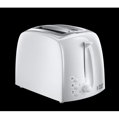  Russell Hobbs 21640-56 Toaster Textures, 2 extra breite Toastschlitze, Broetchenaufsatz, 850 Watt, weiss