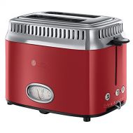 Russell Hobbs 2168056Retro Ribbon Red Toaster with Countdown Display, Quick Toast Technology, 1300W, Red