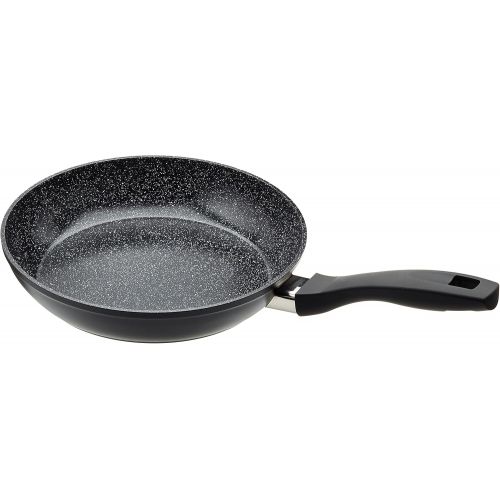  Russell Hobbs BW05743 Stone 3 Pfannen-Set, 16 und 20cm Stielkasserolle, 24cm Bratpfanne, keramische Antihaftbeschichtung, schwarz