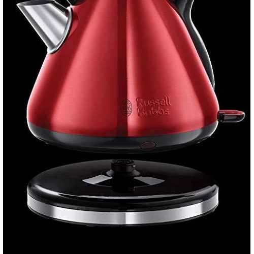  Russell Hobbs Wasserkocher, Legacy rot, 1,7l, 2400W, Schnellkochfunktion, Quiet-Boil-Technologie, optimierte Ausgusstuelle, herausnehmbarer Kalkfilter, sehr leiser Teekocher 21885-7