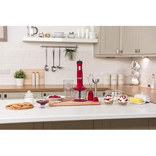  Russell Hobbs Stabmixer 3-in-1 Desire (Zerkleinerer, Mixer- & Schneebesenaufsatz), BPA-freies & spuelmaschinenfestes Zubehoer, Puerierstab f. Smoothie, Suppen, Joghurt, Saucen, Babyna