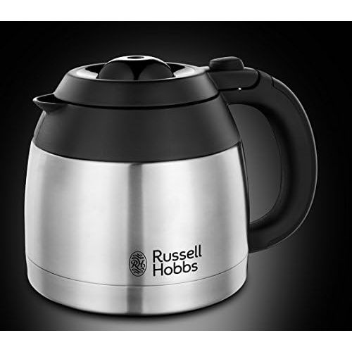  Russell Hobbs Kaffeemaschine Adventure Edelstahl, Glaskanne bis zu 10 Tassen, 1,25l, Warmhalteplatte, Abschaltautomatik, Tropf-Stopp, 1100 Watt, Filterkaffeemaschine 24010-56